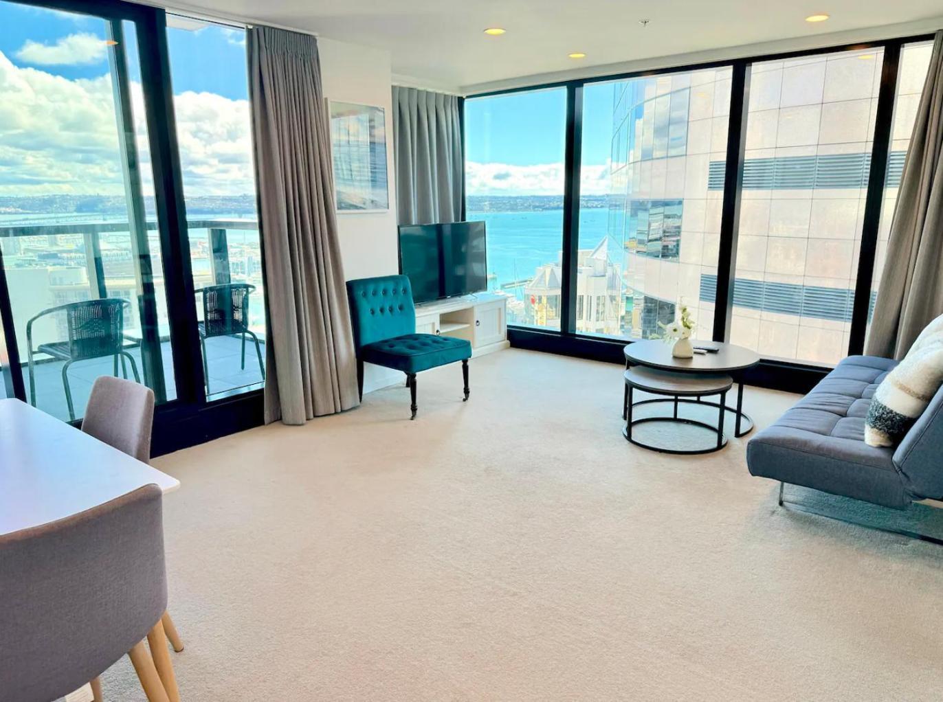 Gorgeous Seaview 2 Bedroom Apartment In Auckland Cbd Eksteriør billede