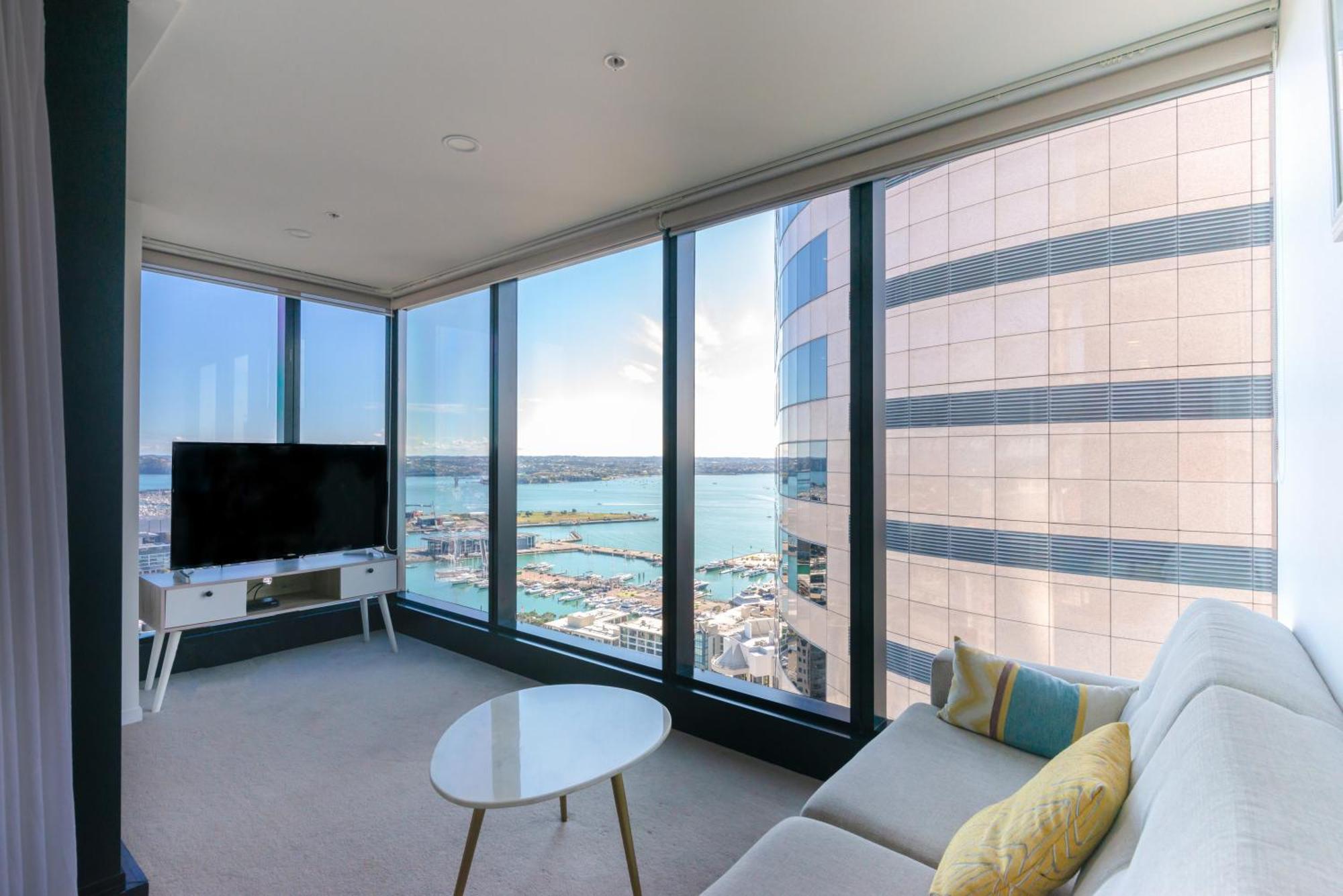 Gorgeous Seaview 2 Bedroom Apartment In Auckland Cbd Eksteriør billede