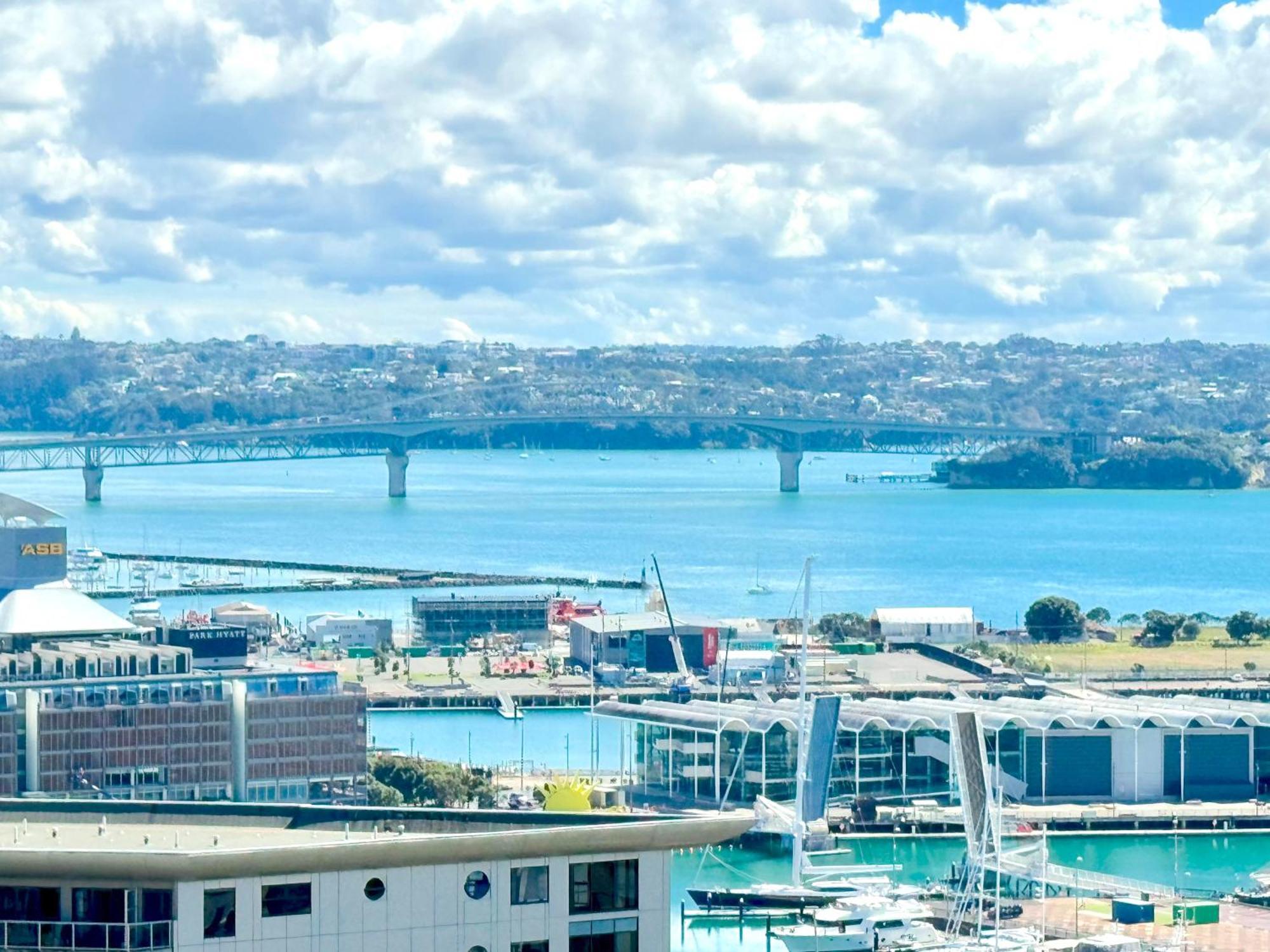 Gorgeous Seaview 2 Bedroom Apartment In Auckland Cbd Eksteriør billede